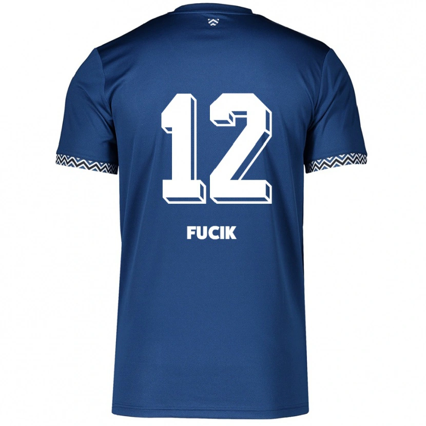 Danxen Mujer Camiseta Miles Fucik #12 Azul Marino Blanco 1ª Equipación 2025/26 La Camisa México