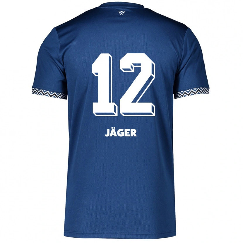 Danxen Mujer Camiseta Mino Jäger #12 Azul Marino Blanco 1ª Equipación 2025/26 La Camisa México