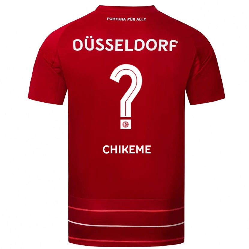 Danxen Mujer Camiseta Aidan Chikeme #0 Rojo Blanco 1ª Equipación 2025/26 La Camisa México