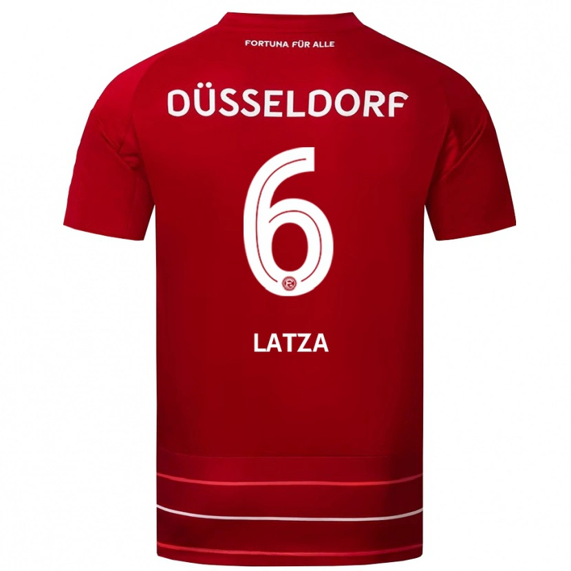 Danxen Mujer Camiseta Danny Latza #6 Rojo Blanco 1ª Equipación 2025/26 La Camisa México
