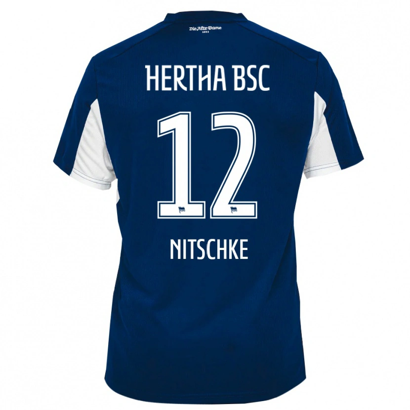 Danxen Mujer Camiseta Til Nitschke #12 Blanco Azul 1ª Equipación 2025/26 La Camisa México