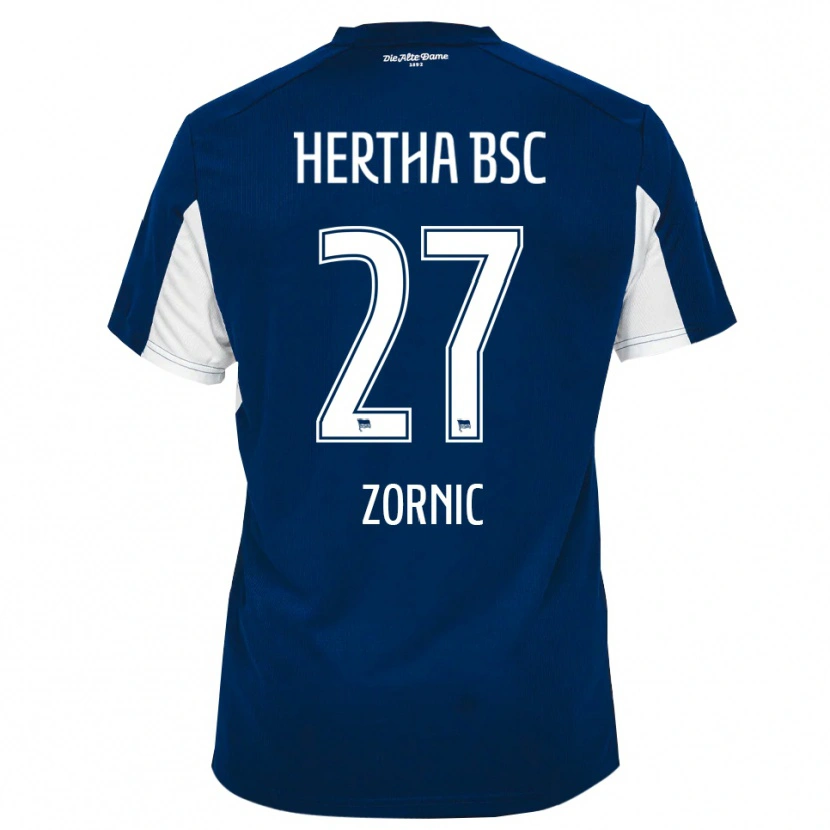 Danxen Mujer Camiseta Tarek Zornic #27 Blanco Azul 1ª Equipación 2025/26 La Camisa México