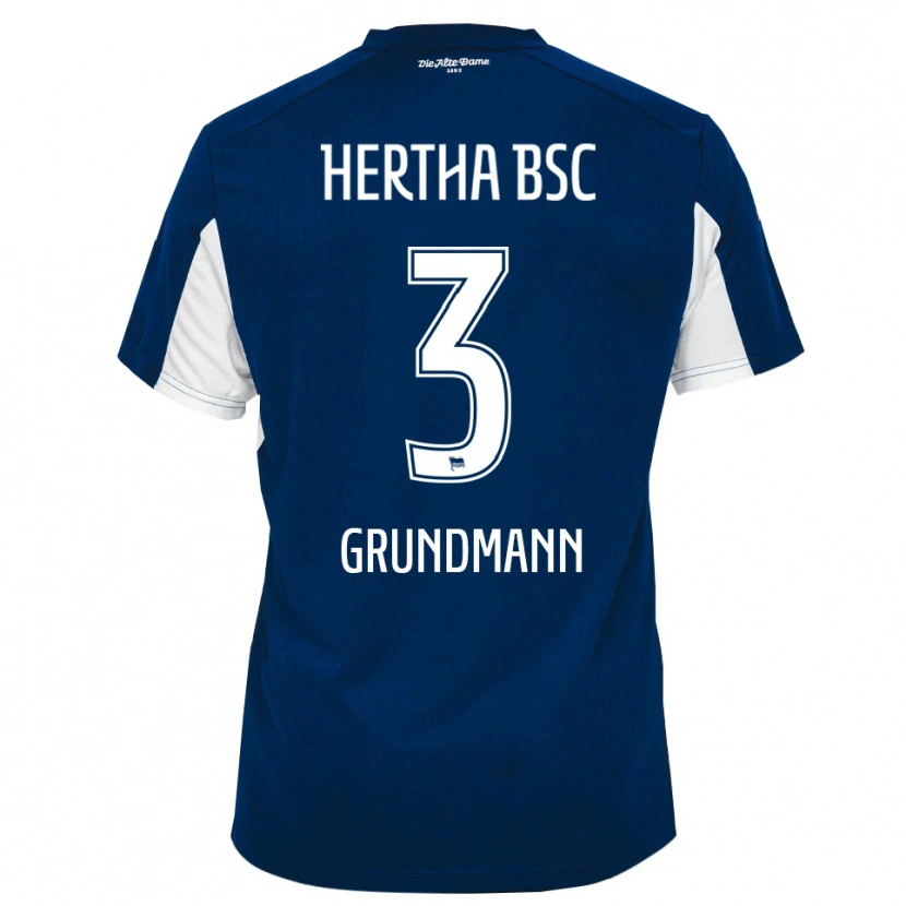 Danxen Mujer Camiseta Leon Grundmann #3 Blanco Azul 1ª Equipación 2025/26 La Camisa México