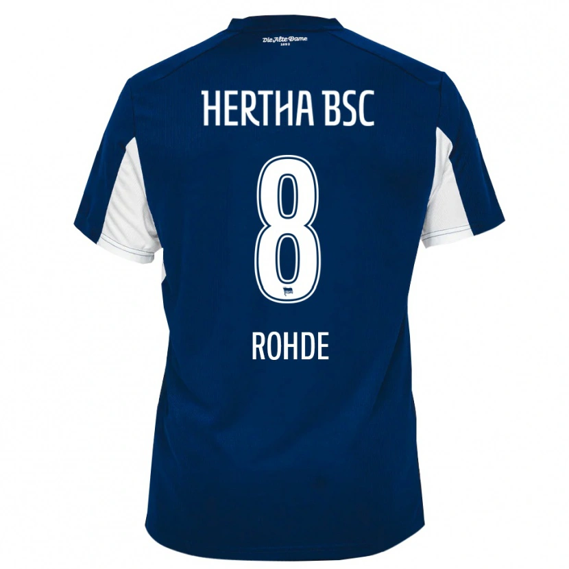 Danxen Mujer Camiseta Marleen Rohde #8 Blanco Azul 1ª Equipación 2025/26 La Camisa México