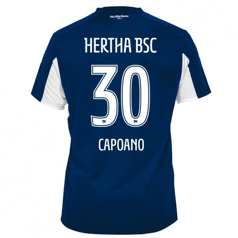 Danxen Mujer Camiseta Oscar Capoano #30 Blanco Azul 1ª Equipación 2025/26 La Camisa México