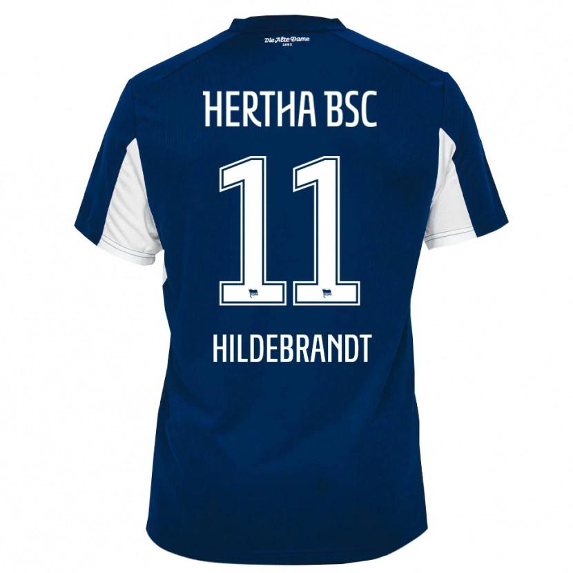 Danxen Mujer Camiseta Niklas Hildebrandt #11 Blanco Azul 1ª Equipación 2025/26 La Camisa México