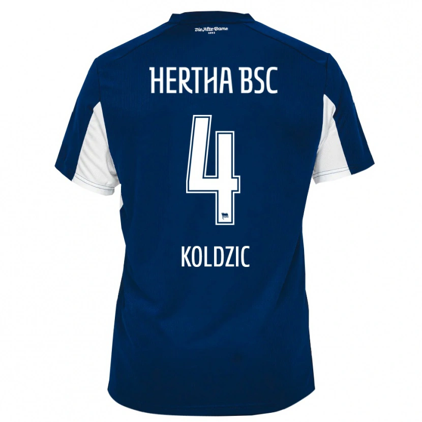 Danxen Mujer Camiseta Denis Koldzic #4 Blanco Azul 1ª Equipación 2025/26 La Camisa México