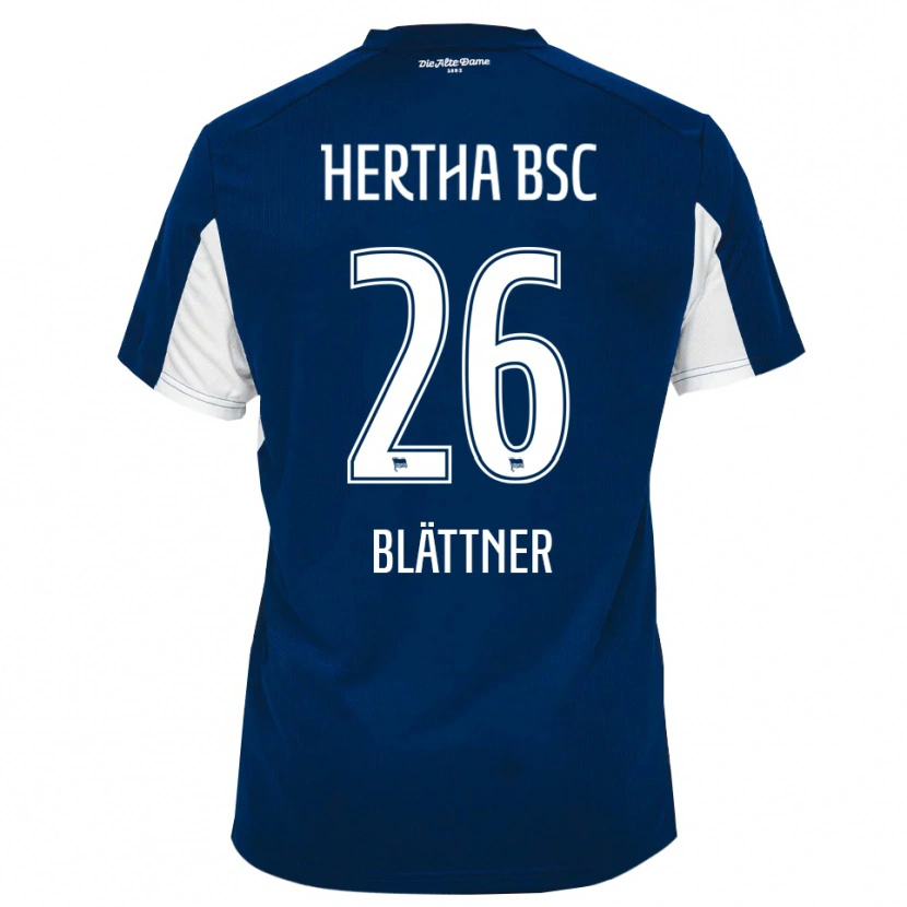 Danxen Mujer Camiseta Amelie Blättner #26 Blanco Azul 1ª Equipación 2025/26 La Camisa México