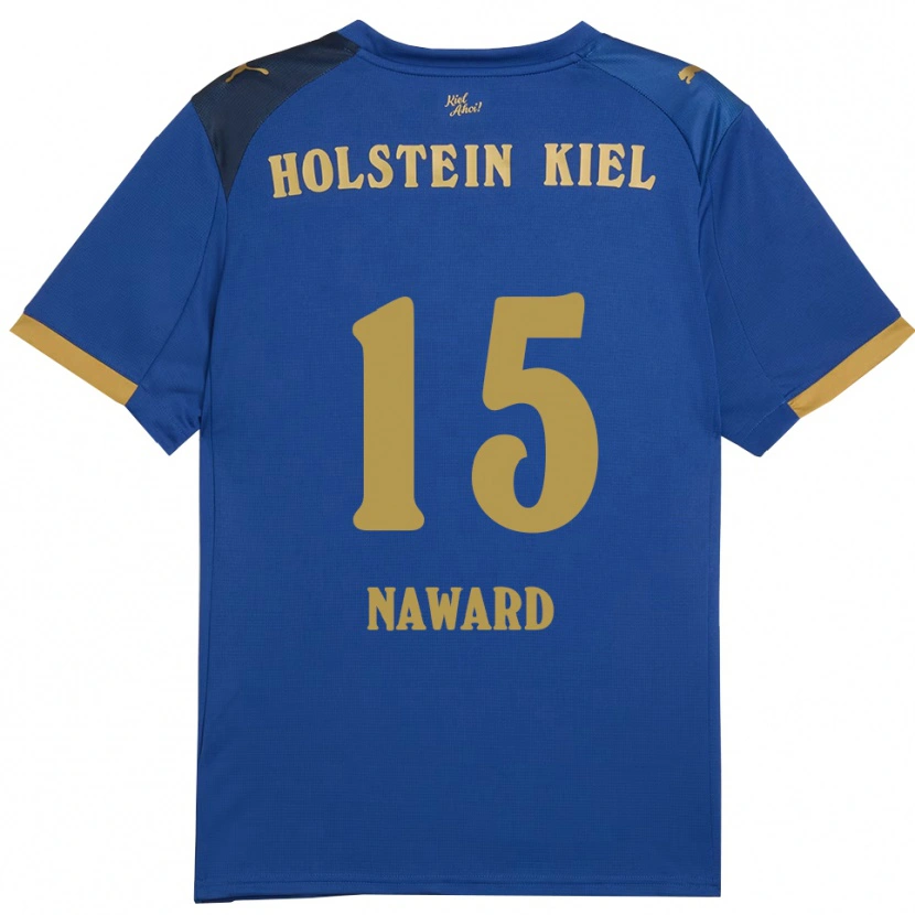 Danxen Mujer Camiseta Aryanna Naward #15 Azul Dorado 1ª Equipación 2025/26 La Camisa México