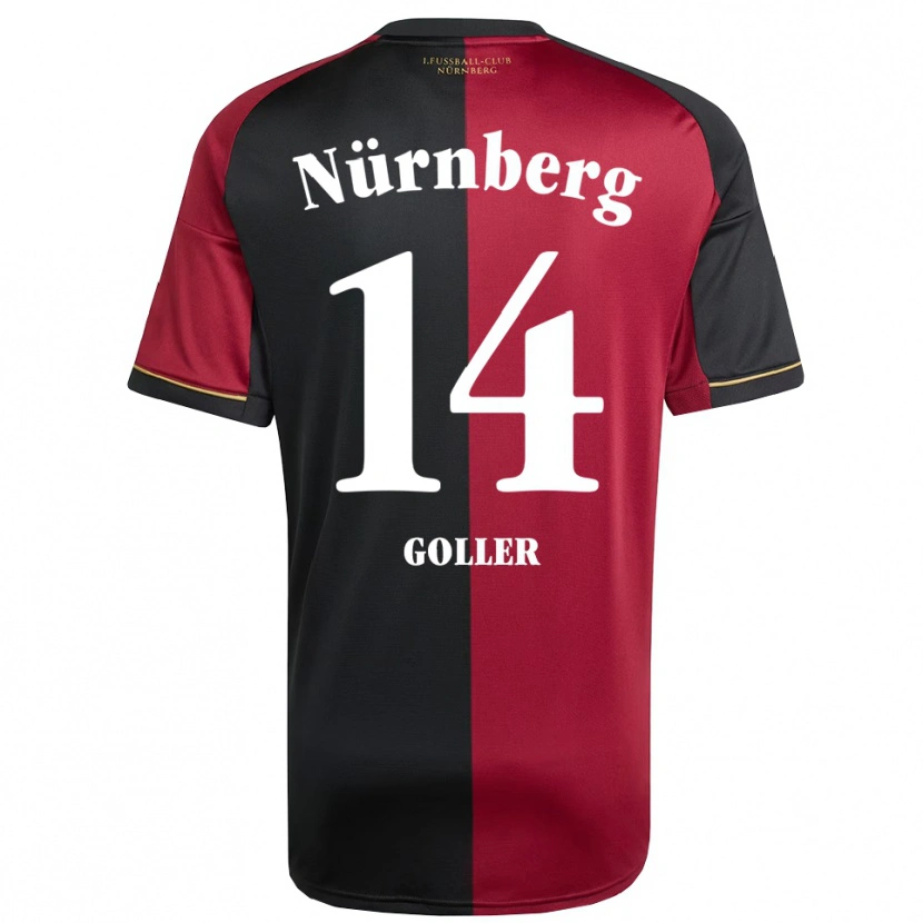 Danxen Mujer Camiseta Benjamin Goller #14 Borgoña Negro 1ª Equipación 2025/26 La Camisa México