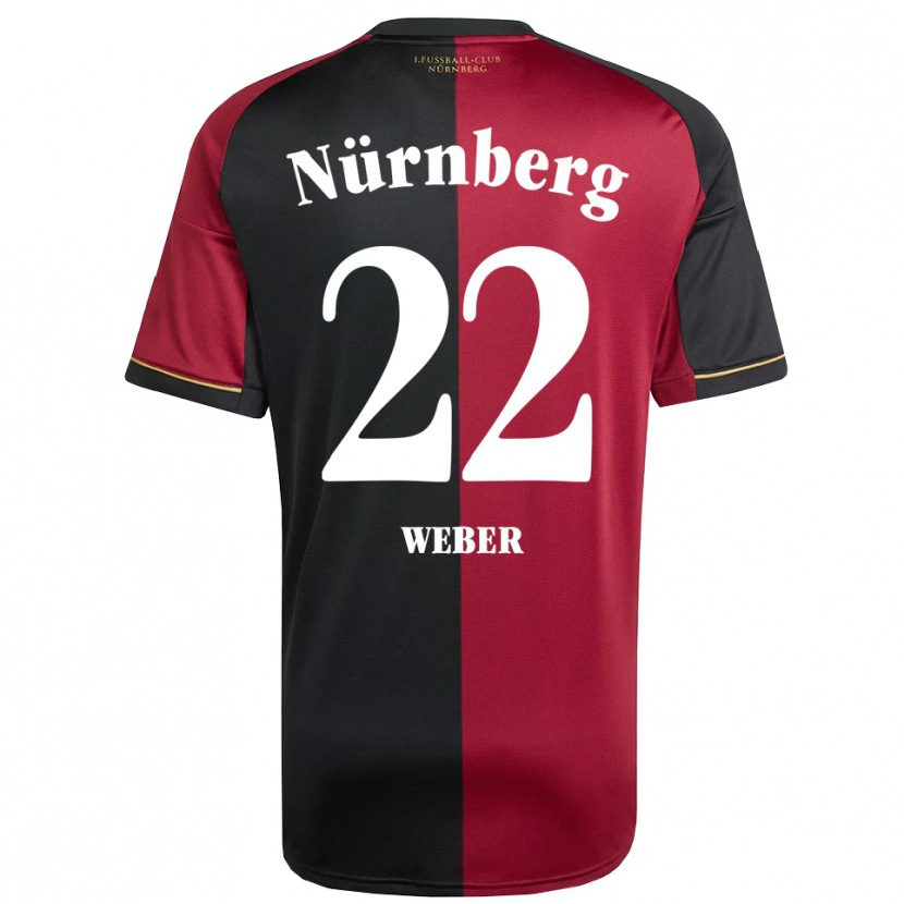 Danxen Mujer Camiseta Ruben Weber #22 Borgoña Negro 1ª Equipación 2025/26 La Camisa México
