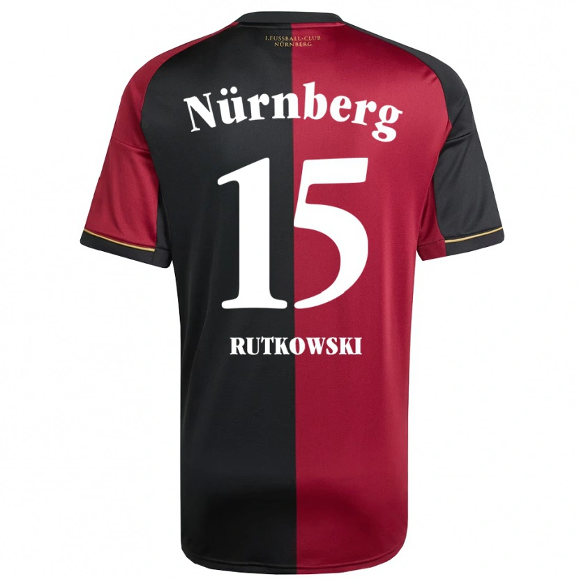 Danxen Mujer Camiseta Nicolas Rutkowski #15 Borgoña Negro 1ª Equipación 2025/26 La Camisa México