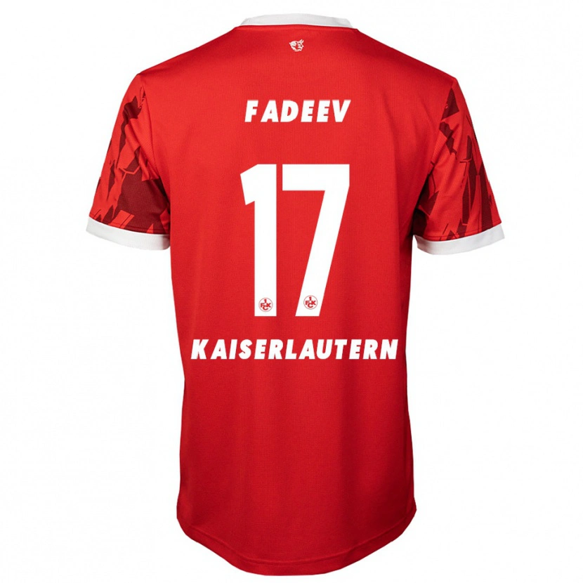 Danxen Mujer Camiseta Vladislav Fadeev #17 Rojo Blanco 1ª Equipación 2025/26 La Camisa México