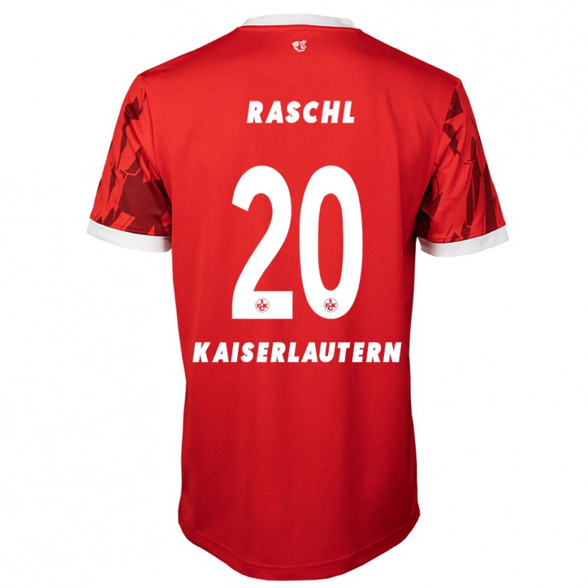 Danxen Mujer Camiseta Tobias Raschl #20 Rojo Blanco 1ª Equipación 2025/26 La Camisa México