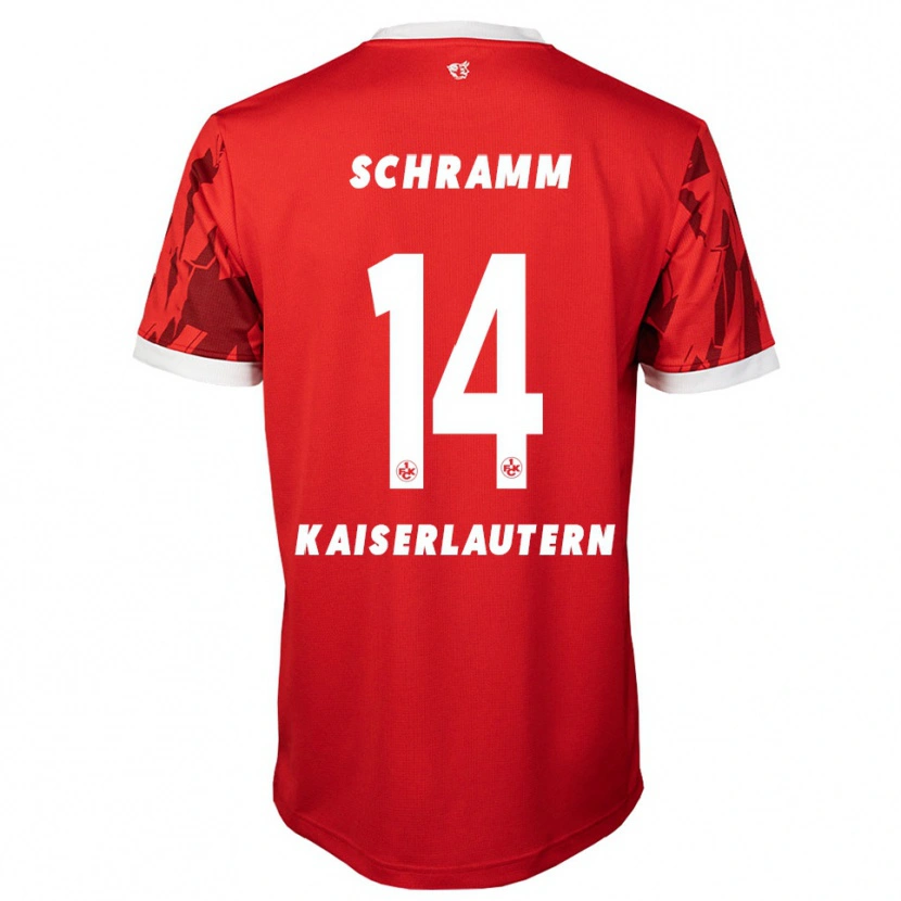 Danxen Mujer Camiseta David Schramm #14 Rojo Blanco 1ª Equipación 2025/26 La Camisa México
