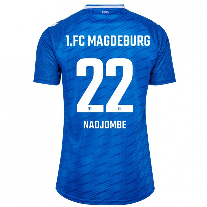 Danxen Mujer Camiseta Pierre Nadjombe #22 Azul Blanco 1ª Equipación 2025/26 La Camisa México