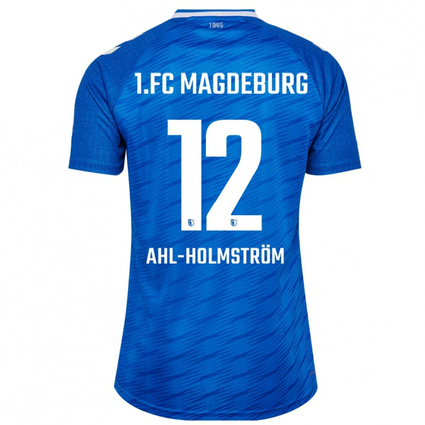 Danxen Mujer Camiseta Alexander Ahl-Holmström #12 Azul Blanco 1ª Equipación 2025/26 La Camisa México
