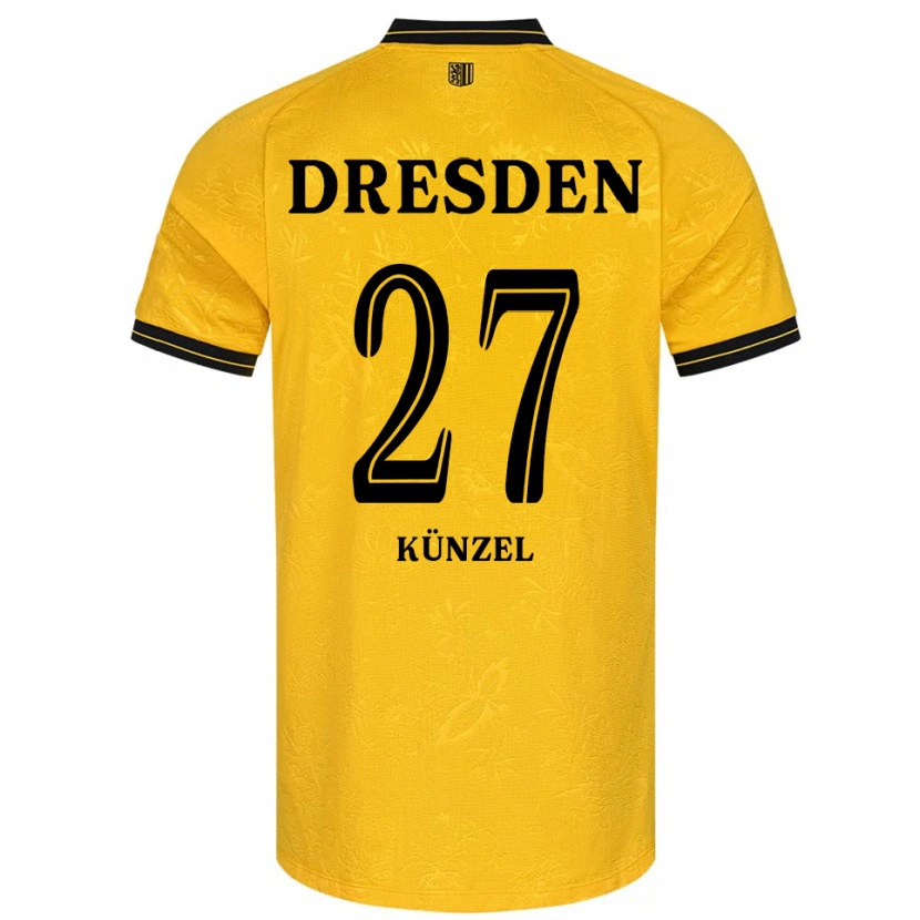 Danxen Mujer Camiseta Nico Künzel #27 Amarillo Negro 1ª Equipación 2025/26 La Camisa México