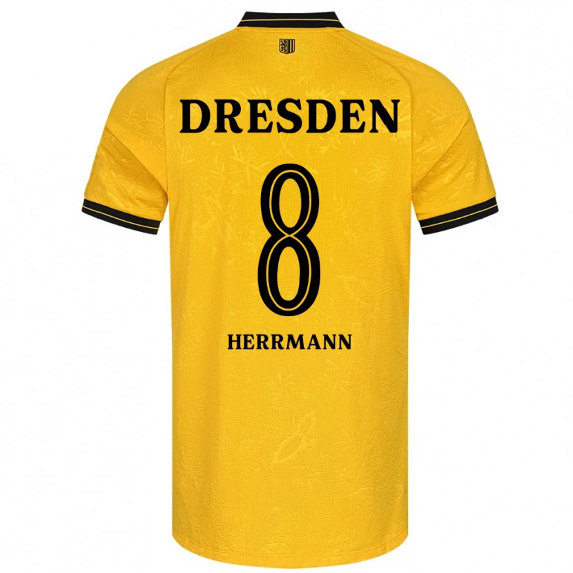 Danxen Mujer Camiseta Luca Herrmann #8 Amarillo Negro 1ª Equipación 2025/26 La Camisa México