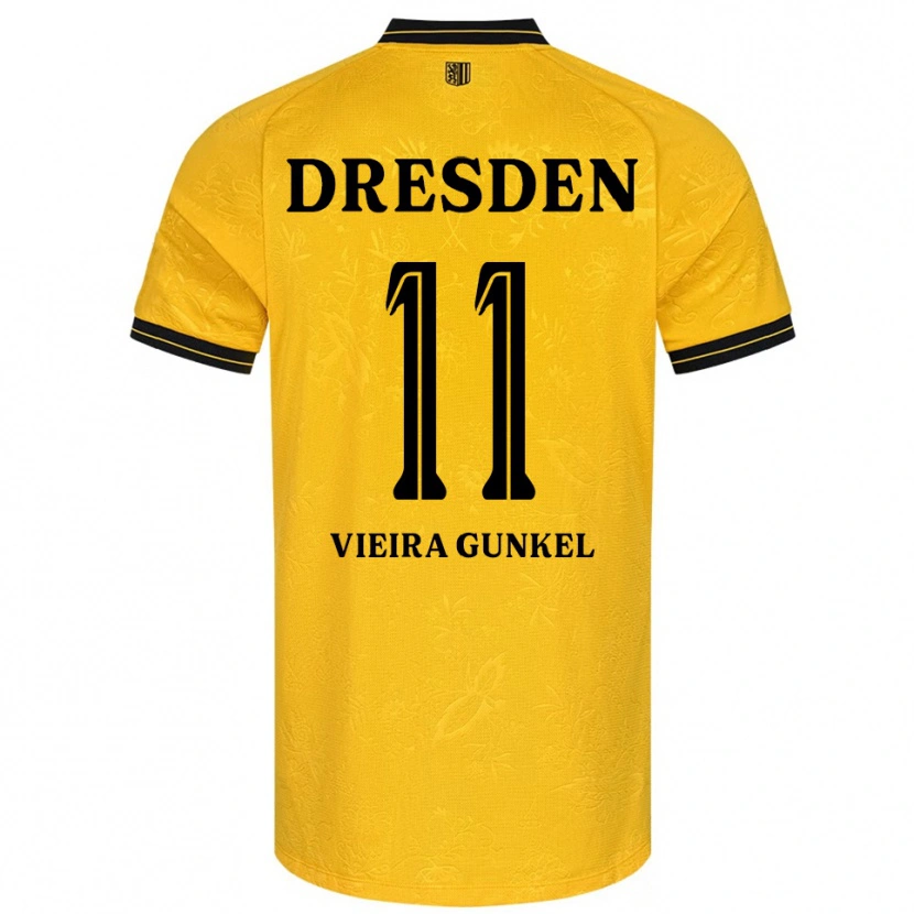 Danxen Mujer Camiseta Joel Vieira Gunkel #11 Amarillo Negro 1ª Equipación 2025/26 La Camisa México