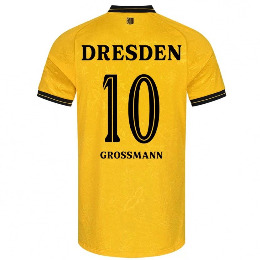 Danxen Mujer Camiseta Tim Großmann #10 Amarillo Negro 1ª Equipación 2025/26 La Camisa México