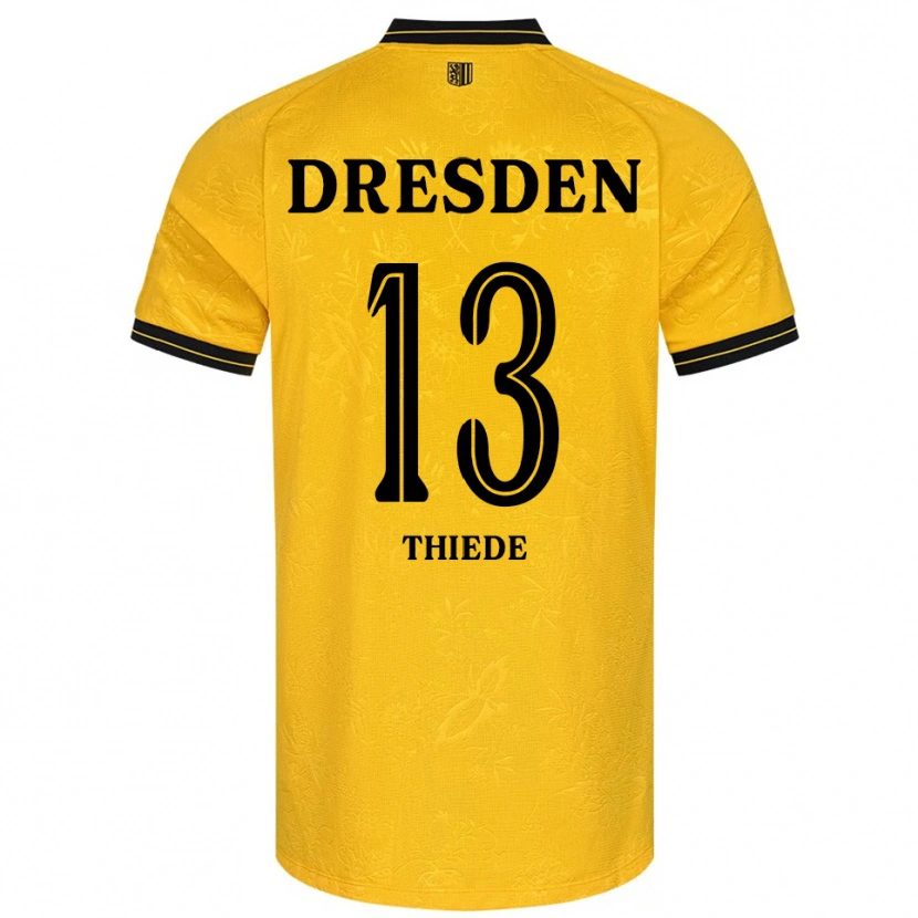 Danxen Mujer Camiseta Tristan Thiede #13 Amarillo Negro 1ª Equipación 2025/26 La Camisa México