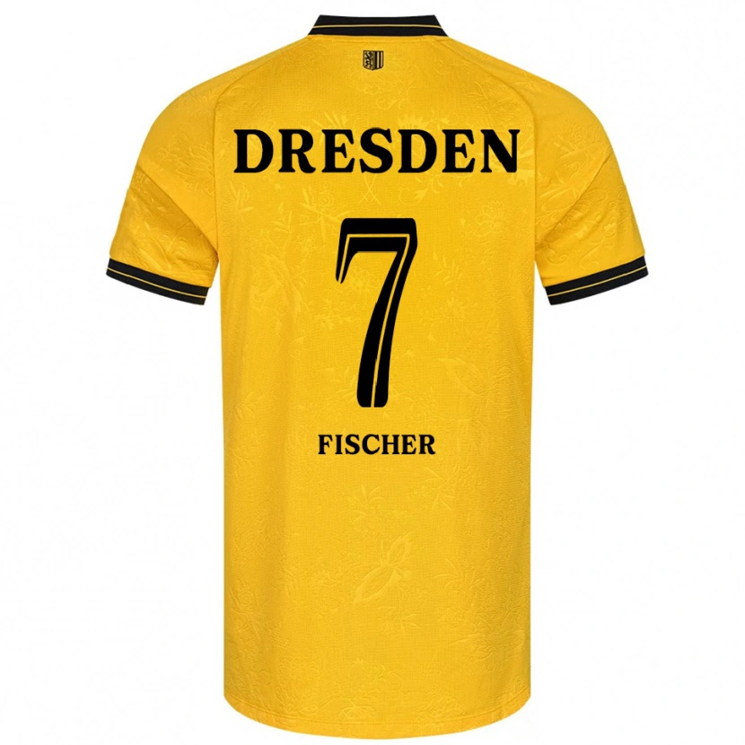 Danxen Mujer Camiseta Marc Fischer #7 Amarillo Negro 1ª Equipación 2025/26 La Camisa México