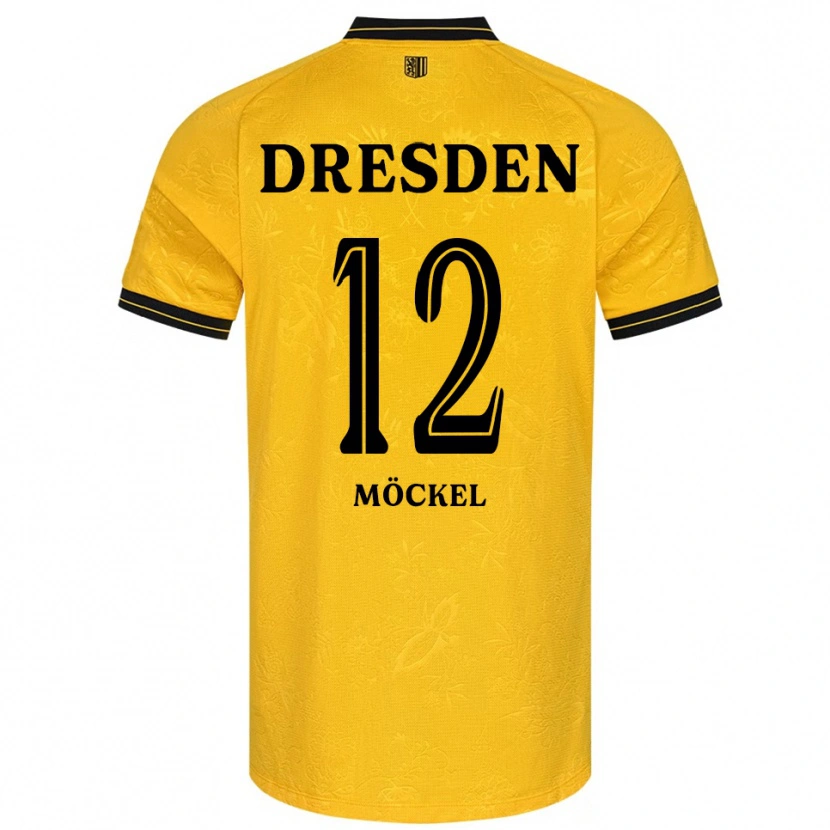 Danxen Mujer Camiseta Richard Möckel #12 Amarillo Negro 1ª Equipación 2025/26 La Camisa México
