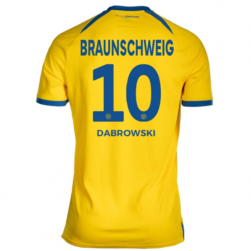 Danxen Mujer Camiseta Sebastian Dabrowski #10 Amarillo Azul 1ª Equipación 2025/26 La Camisa México