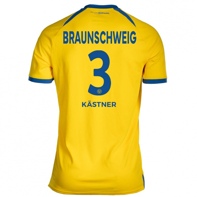 Danxen Mujer Camiseta Niklas Kästner #3 Amarillo Azul 1ª Equipación 2025/26 La Camisa México
