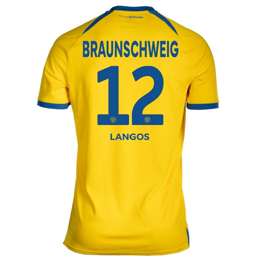 Danxen Mujer Camiseta Thorben Langos #12 Amarillo Azul 1ª Equipación 2025/26 La Camisa México