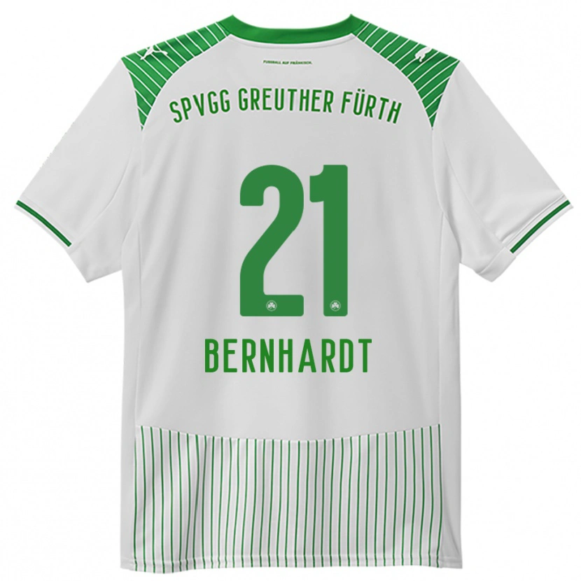 Danxen Mujer Camiseta Luca Bernhardt #21 Blanco Verde 1ª Equipación 2025/26 La Camisa México