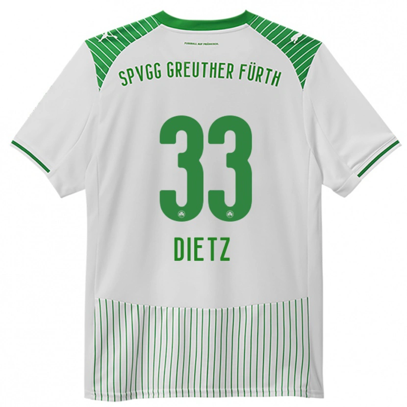 Danxen Mujer Camiseta Maximilian Dietz #33 Blanco Verde 1ª Equipación 2025/26 La Camisa México