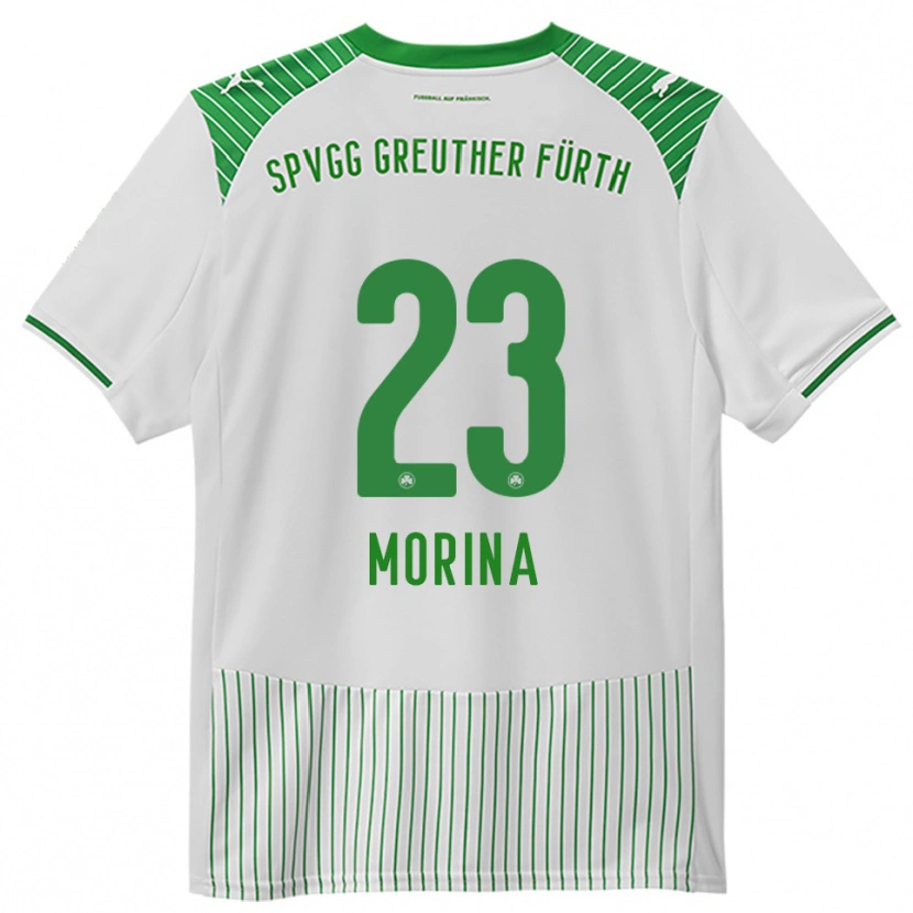 Danxen Mujer Camiseta Dion Morina #23 Blanco Verde 1ª Equipación 2025/26 La Camisa México