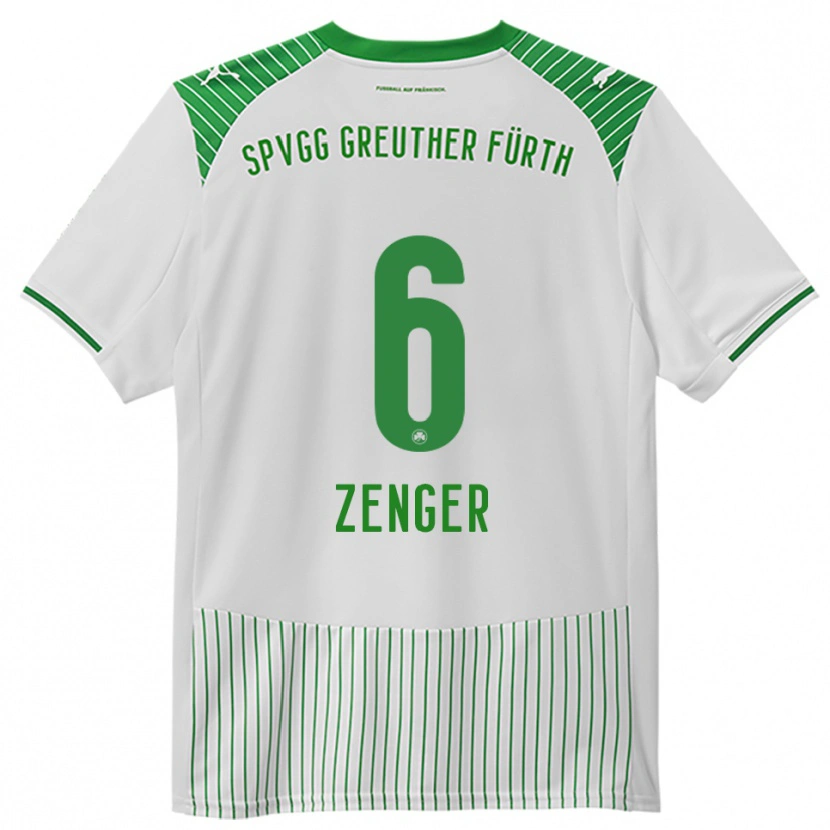 Danxen Mujer Camiseta Marc Zenger #6 Blanco Verde 1ª Equipación 2025/26 La Camisa México