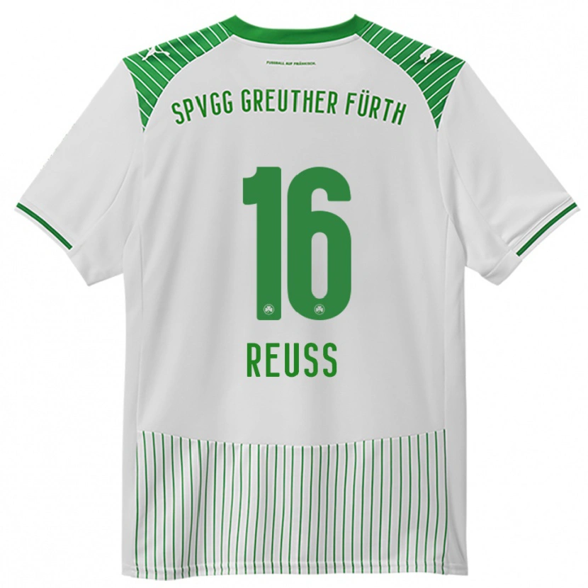 Danxen Mujer Camiseta Jonah Reuß #16 Blanco Verde 1ª Equipación 2025/26 La Camisa México