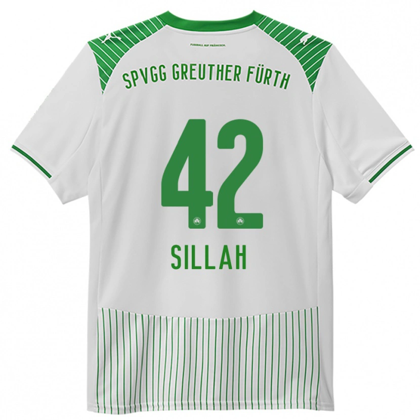 Danxen Mujer Camiseta Omar Sillah #42 Blanco Verde 1ª Equipación 2025/26 La Camisa México