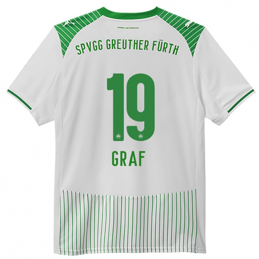 Danxen Mujer Camiseta Fabian Graf #19 Blanco Verde 1ª Equipación 2025/26 La Camisa México