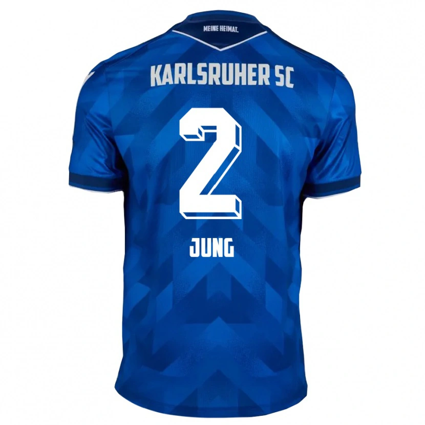Danxen Mujer Camiseta Sebastian Jung #2 Azul Blanco 1ª Equipación 2025/26 La Camisa México