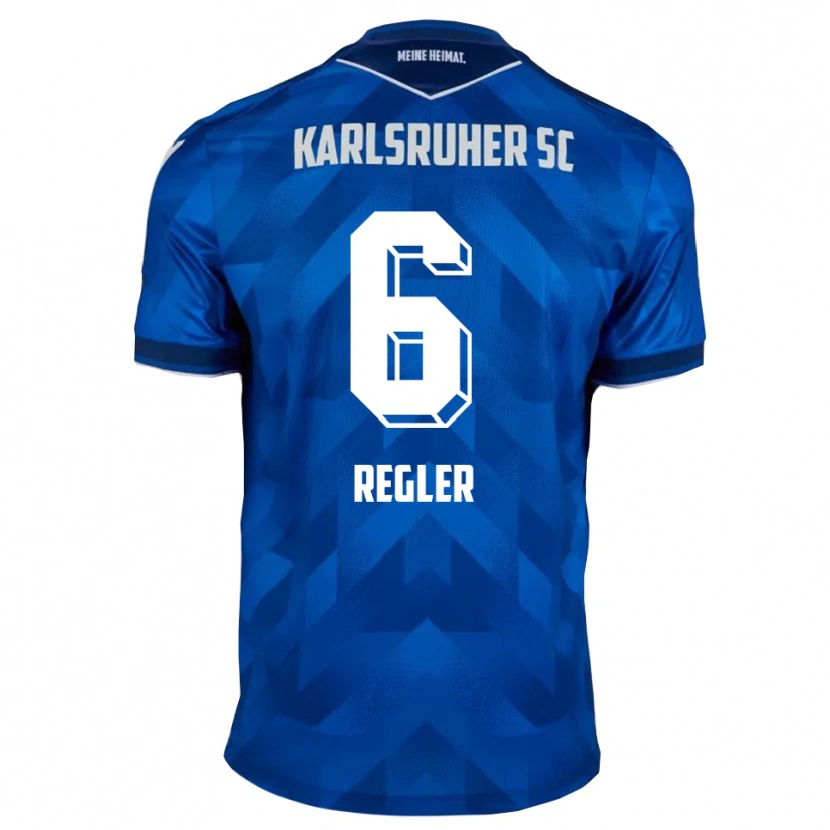 Danxen Mujer Camiseta Nick Regler #6 Azul Blanco 1ª Equipación 2025/26 La Camisa México