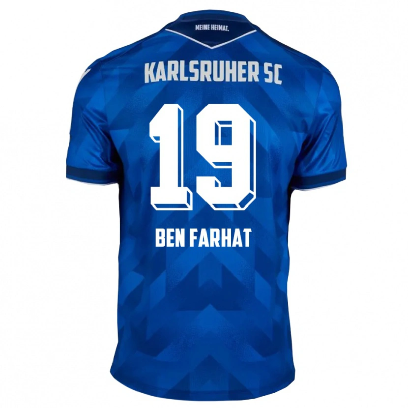 Danxen Mujer Camiseta Louey Ben Farhat #19 Azul Blanco 1ª Equipación 2025/26 La Camisa México