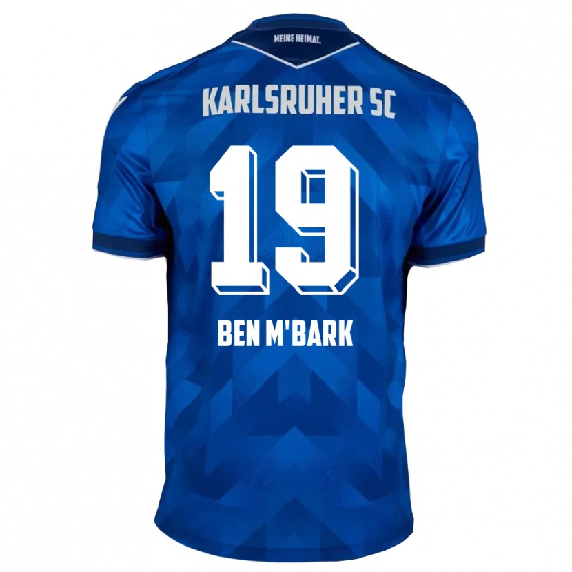 Danxen Mujer Camiseta Mohamed Ben M'bark #19 Azul Blanco 1ª Equipación 2025/26 La Camisa México