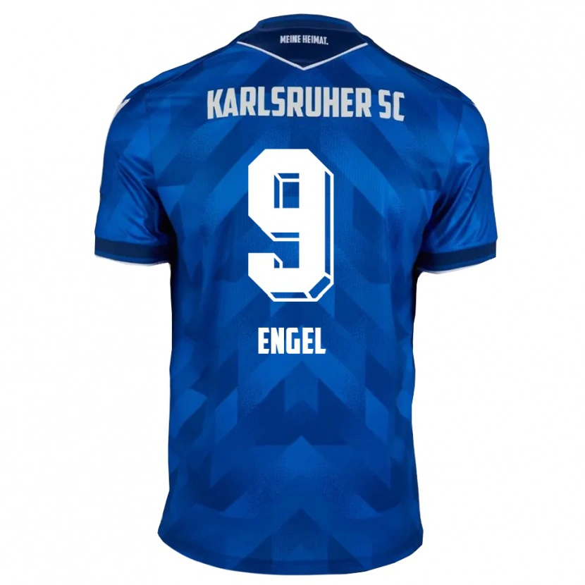 Danxen Mujer Camiseta Nico Engel #9 Azul Blanco 1ª Equipación 2025/26 La Camisa México