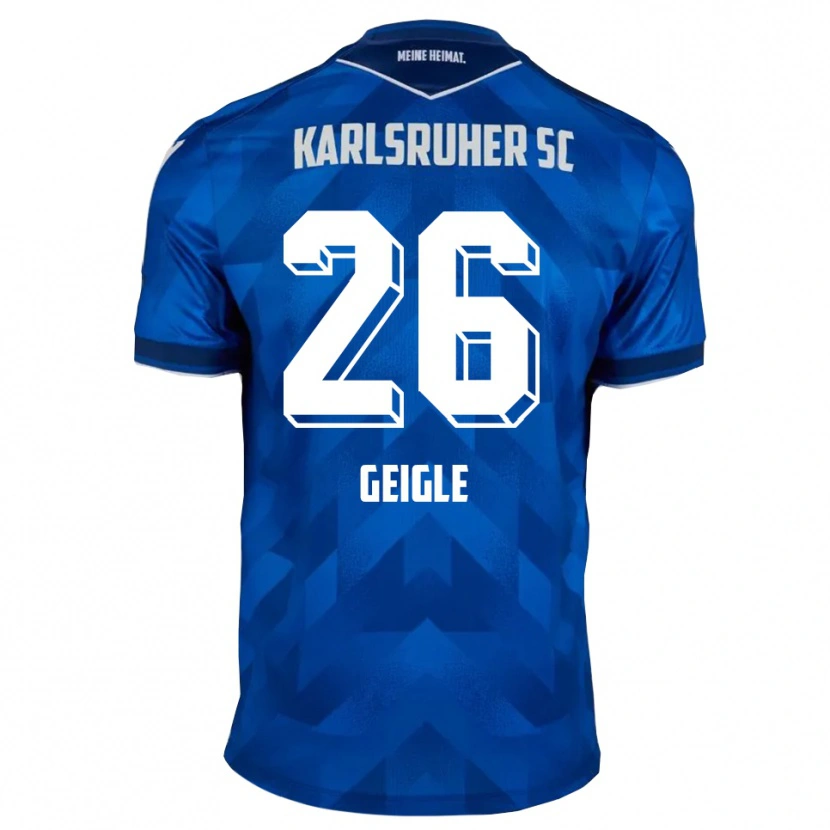 Danxen Mujer Camiseta Fynn Geigle #26 Azul Blanco 1ª Equipación 2025/26 La Camisa México