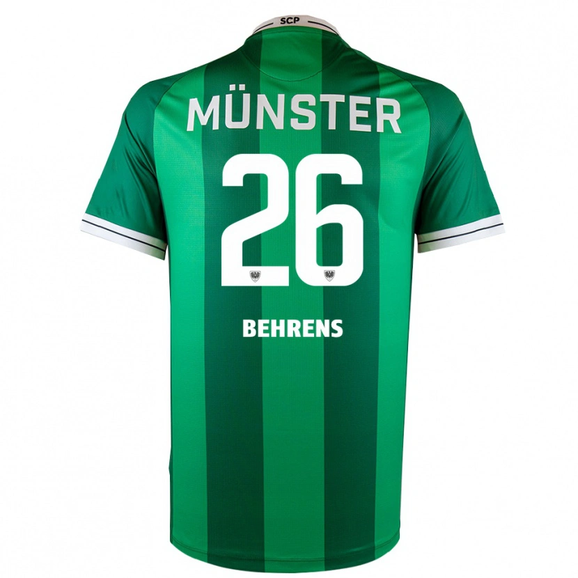 Danxen Mujer Camiseta Morten Behrens #26 Verde Blanco 1ª Equipación 2025/26 La Camisa México