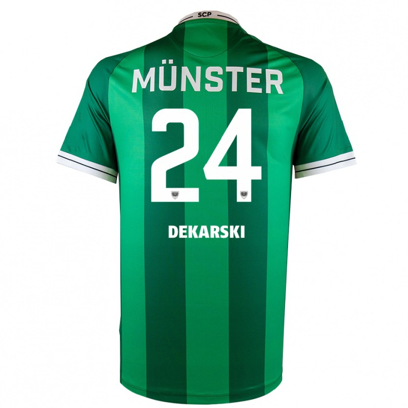 Danxen Mujer Camiseta Lasse Dekarski #24 Verde Blanco 1ª Equipación 2025/26 La Camisa México