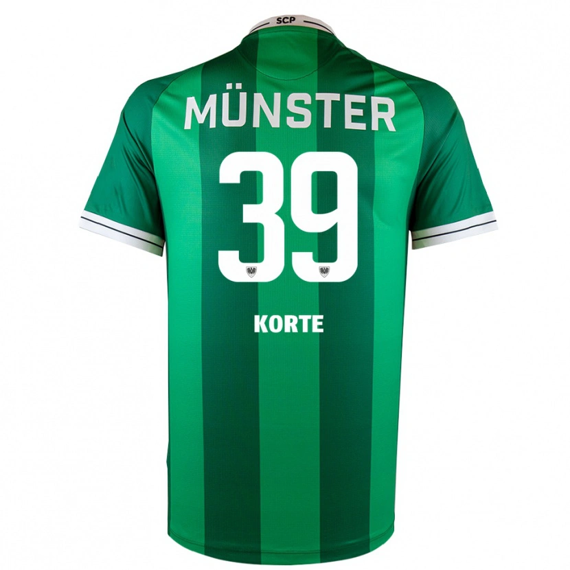 Danxen Mujer Camiseta Jakob Korte #39 Verde Blanco 1ª Equipación 2025/26 La Camisa México