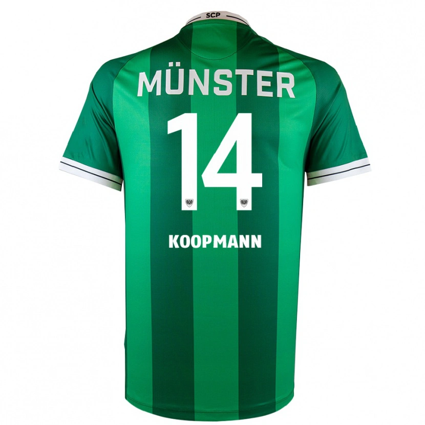 Danxen Mujer Camiseta Pascal Koopmann #14 Verde Blanco 1ª Equipación 2025/26 La Camisa México