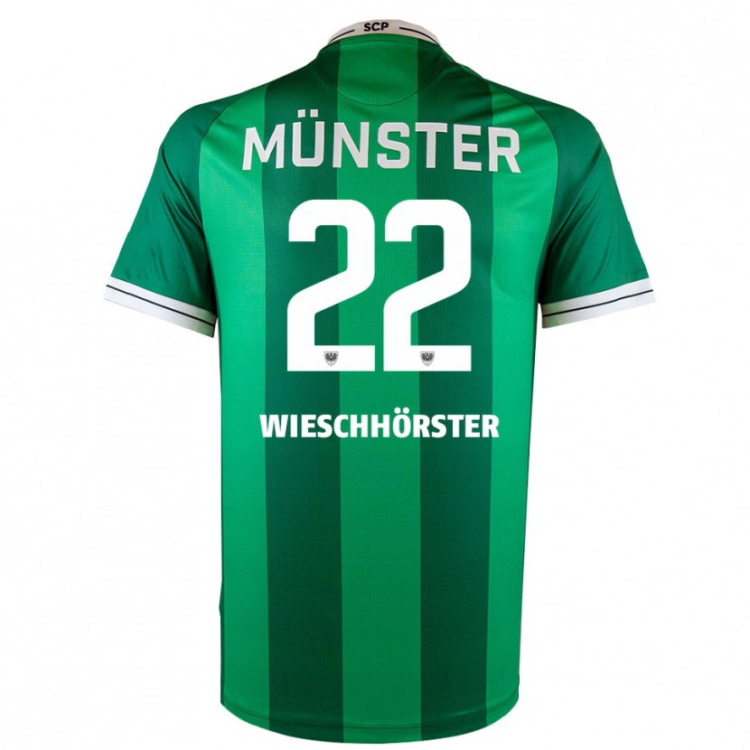 Danxen Mujer Camiseta Falk Wieschhörster #22 Verde Blanco 1ª Equipación 2025/26 La Camisa México