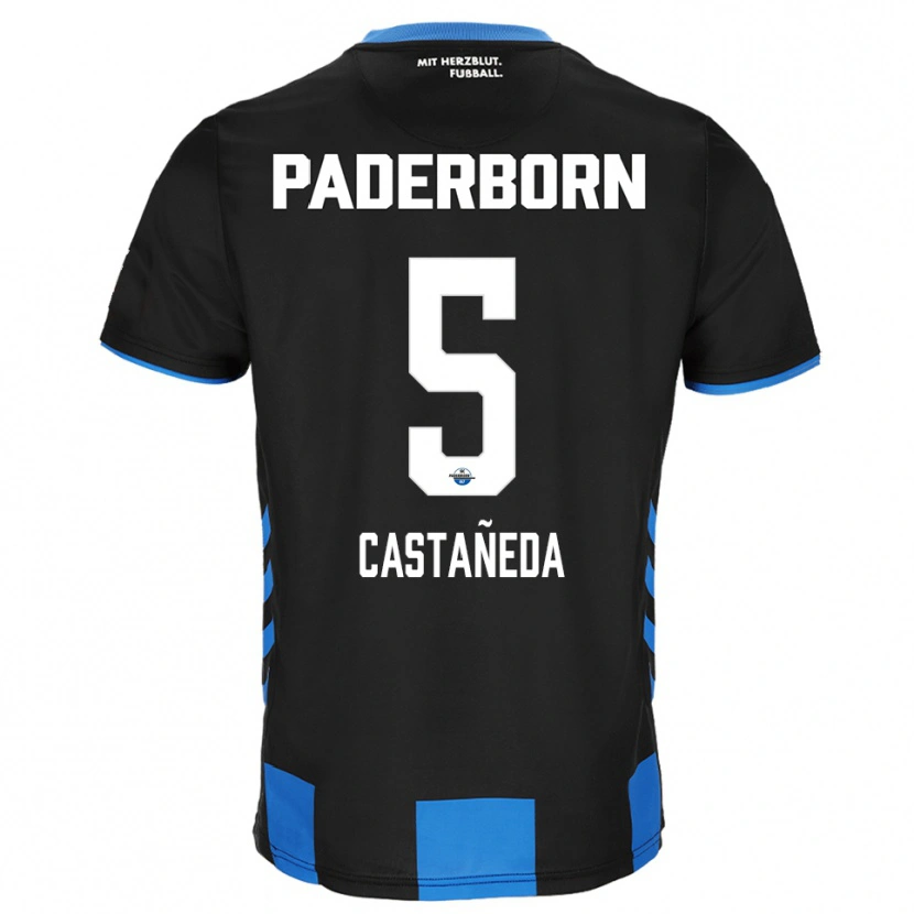 Danxen Mujer Camiseta Santiago Castañeda #5 Negro Azul 1ª Equipación 2025/26 La Camisa México